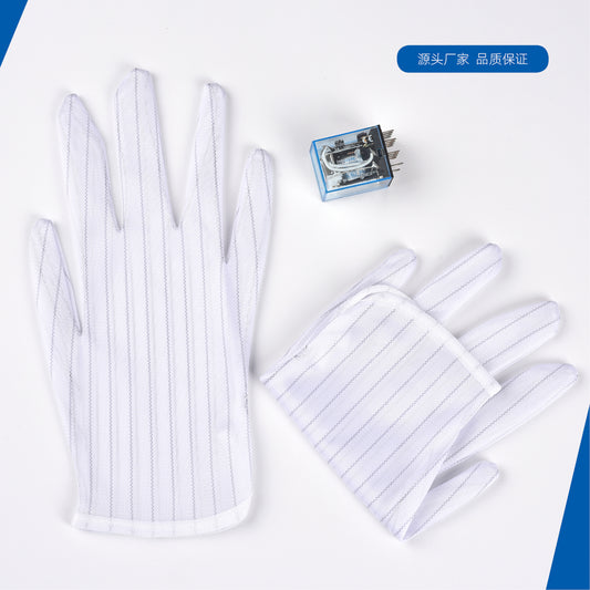 Polyester electrostatic gloves