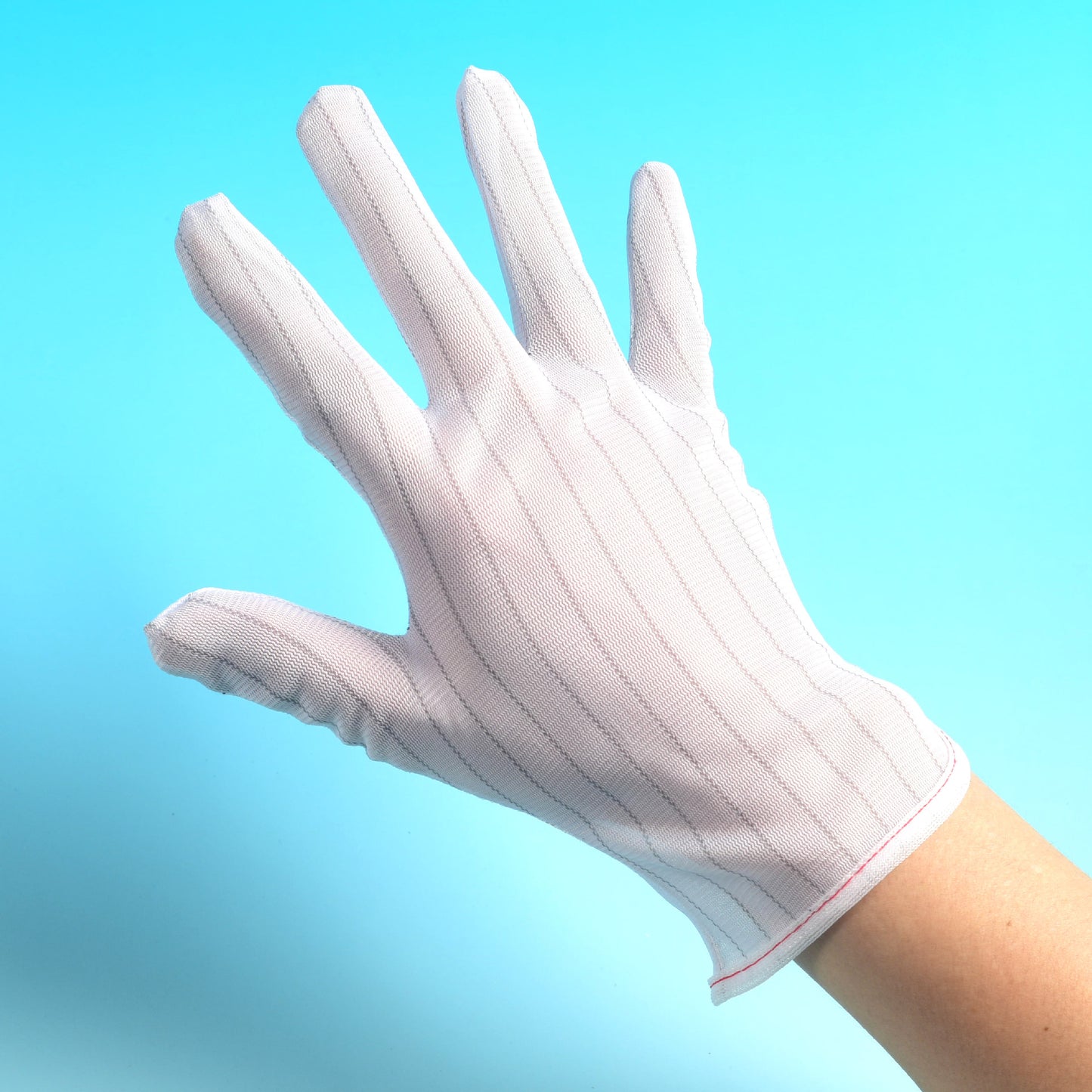 Double sided striped polyester conductive fiber electronic factory anti-static gloves ESD GLOVES 10 pairs