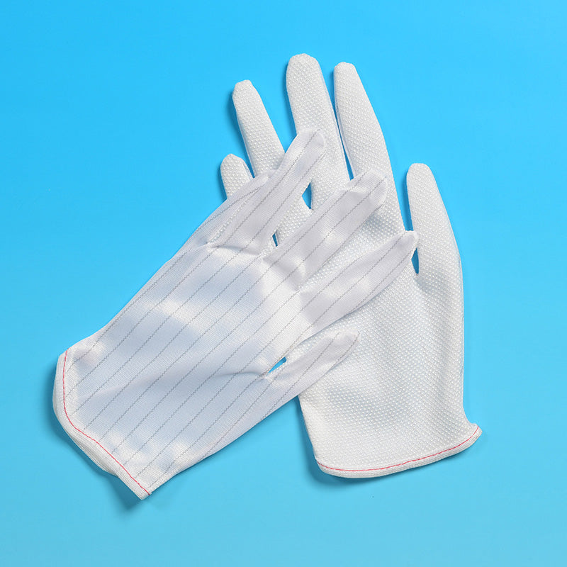 PVC dot anti slip electrostatic gloves