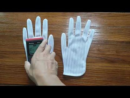 Double sided striped polyester conductive fiber electronic factory anti-static gloves ESD GLOVES 10 pairs